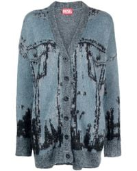 DIESEL - Cardigan M-Rodi À Motif En Intarsia - Lyst