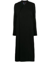 Rick Owens Straight Fit Double Breasted Coat - Black