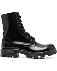 メンズ DIESEL Texan Ch レザーブーツ ブラック | Lyst