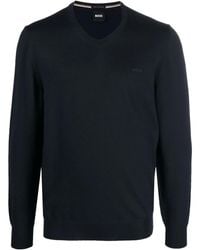 BOSS - Vネック プルオーバー - Lyst