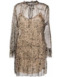 Patrizia Pepe - Graphic-Print Long-Sleeve Dress - Lyst