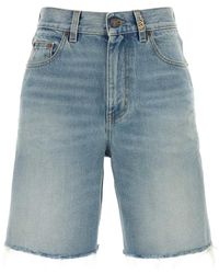 Chloé - Denim Bermudashort - Lyst