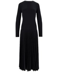 Fabiana Filippi - Pleated Long-Sleeve Midi Dress - Lyst