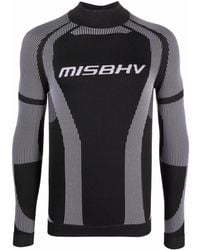 MISBHV - Top A Maniche Lunghe Con Logo - Lyst