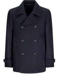 Tagliatore - Double-Breasted Herringbone Coat - Lyst