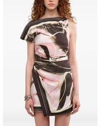 AMUR - Robe Courte Jovie À Encolure Asymétrique - Lyst