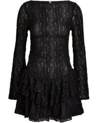 statement guipure lace maxi dress Guipure Lace Dress with Flower Embellishments main image 1