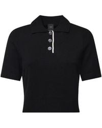 Pinko - Button-Detail Short-Sleeve Polo Shirt - Lyst