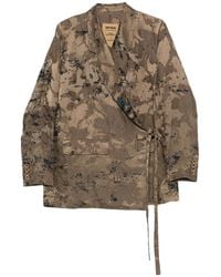 Uma Wang - Chaqueta Khloe Cruzada Con Estampado Floral - Lyst