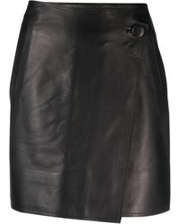 By Malene Birger - Wraparound Leather Miniskirt - Lyst