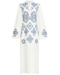Silvia Tcherassi - Abito Lungo Con Ricamo A Fiori - Lyst
