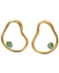 FENOMENA - Providencia Emerald Earrings - Lyst