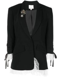 Cinq À Sept - Blazer Met Afwerking Van Kant - Lyst