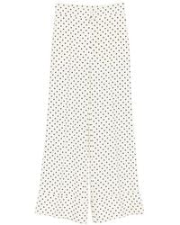 Valentino Garavani - Polka-Dot Wide-Leg Trousers - Lyst