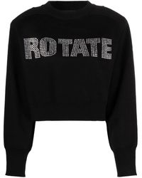 ROTATE BIRGER CHRISTENSEN - Firm Rhinestone Sweatshirt - Lyst