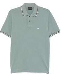 Emporio Armani - Logo Cotton Polo Shirt - Lyst