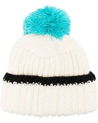 Patou - Pompom-trim Knitted Hat - Lyst