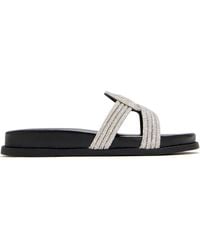 SCHUTZ SHOES - Papete Knotted Embellished Sandals - Lyst