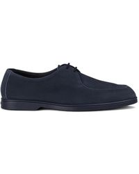 Doucal's - Suede Apron-Toe Loafers Shoes - Lyst