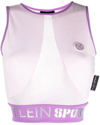 Philipp Plein - Logo Waistband Cotton Crop Top - Lyst
