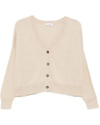 Base London - Buttoned V-Neck Cardigan - Lyst