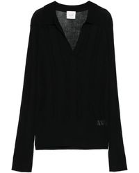 Alysi - Maglione A Coste Con Scollo A V - Lyst