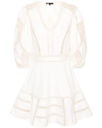 Maje - Crochet-panelled Mini Dress - Lyst