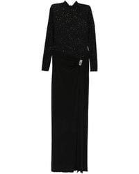 Nissa - Crystal-Embellished Ruched Maxi Dress - Lyst