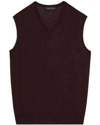 Brooks Brothers - V-Neck Sleeveless Sweater Vest - Lyst