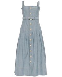 Cinq À Sept - Vestido Midi Con Cinturón - Lyst