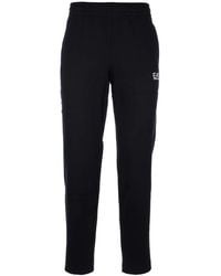 EA7 - Cotton Track Pants - Lyst
