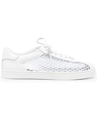 Gianvito Rossi - Fishnet-panel Sneakers - Lyst