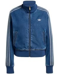adidas - Three-Stripe Full-Zip Jacket - Lyst