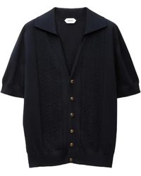 Versace - Silk-Cotton Knit Polo - Lyst