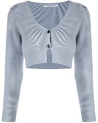 Alexander Wang - Cárdigan corto de canalé - Lyst