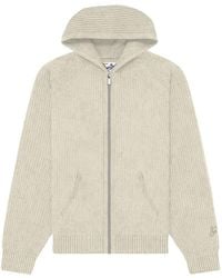 MC2 Saint Barth - Ribbed-Knit Zip-Up Hoodie - Lyst