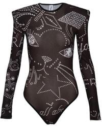 VAQUERA - Printed Shoulder-Pad Top - Lyst