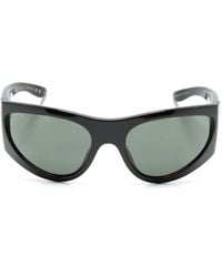 Gucci - Logo-Plaque Oval-Frame Sunglasses - Lyst