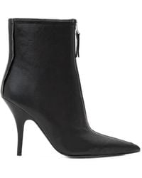 AllSaints - Vera Front-Zip Leather Boots - Lyst
