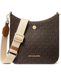Michael Kors - Small Briley Monogram-Pattern Messenger Bag - Lyst