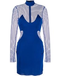 Tom Ford - Mini-Jurk Met Mesh Vlakken - Lyst