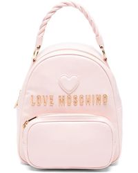 Love Moschino - Logo-Plaque Heart-Patch Backpack - Lyst