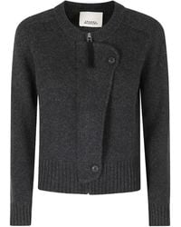 Isabel Marant - Murielle Asymmetric Zip-Fastening Cardigan - Lyst