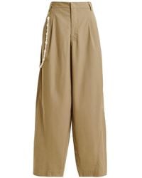 Essentiel Antwerp - Pleated Pearl-Detail Trousers - Lyst