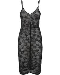Philipp Plein - Monogram Tulle Dress - Lyst