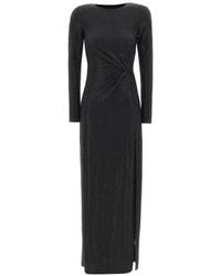 Twentyfourhaitch - Zinae Rhinestone-Embellished Ruched Maxi Dress - Lyst