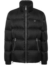 Philipp Plein - Short Nylon Puffer Jacket Monogram - Lyst