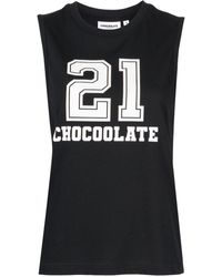 Chocoolate - Number-print Cotton Tank Top - Lyst