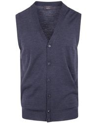 Zanone - V-Neck Sleeveless Cardigan - Lyst