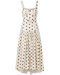 Nicholas - Polka-Dot Belted Dress - Lyst